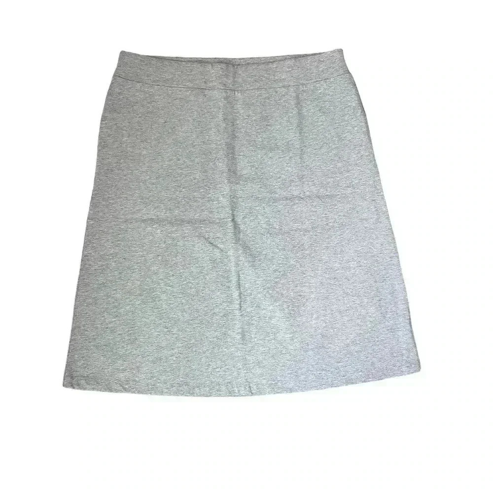 J. Jill Gray Perfect Pima Cotton Short Skirt Size Small Petite A-Line Stretch